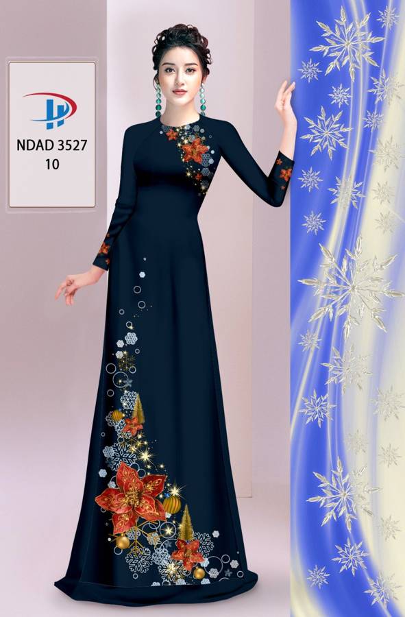 Vải Áo Dài Hoa In 3D AD NDAD3527 20